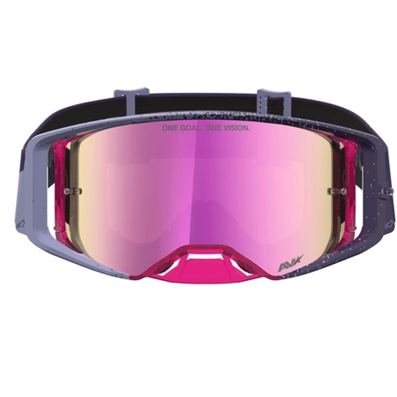 Motokrosové okuliare Alpinestars Supertech Hiten fialovo-červené