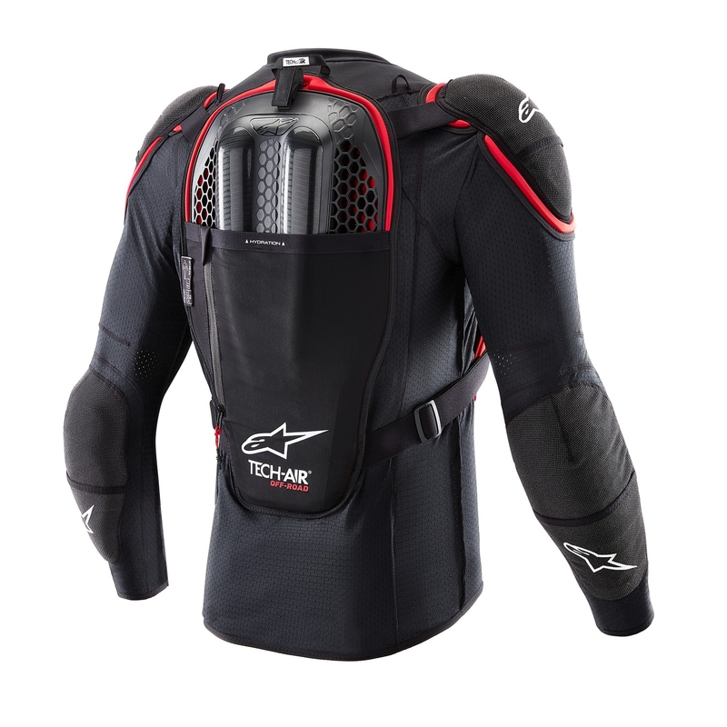 Airbagová vesta Alpinestars TECH-AIR®OFF-ROAD system čierno-červená - II. akosť