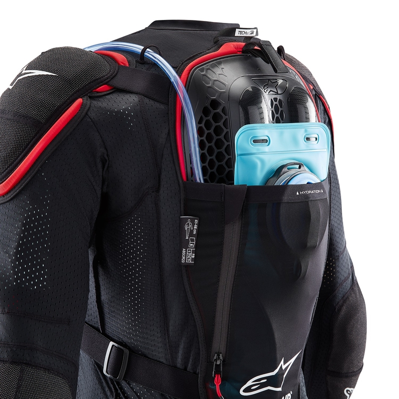 Airbagová vesta Alpinestars TECH-AIR®OFF-ROAD system čierno-červená - II. akosť