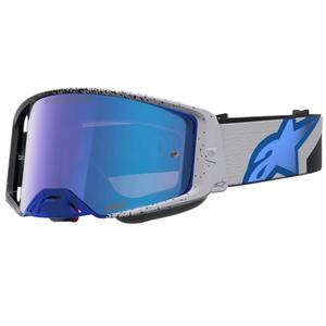 Motokrosové okuliare Alpinestars Supertech Hiten čierno-modré