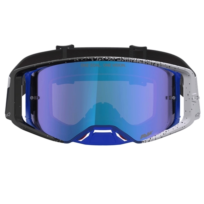 Motokrosové okuliare Alpinestars Supertech Hiten čierno-modré