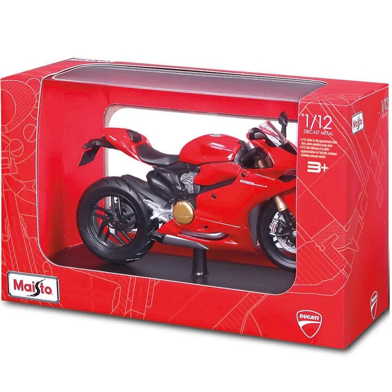 Model motorky Maisto Ducati 1199 Panigale 1:12 červený