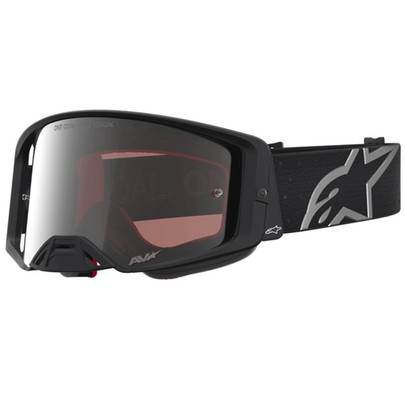 Motokrosové okuliare Alpinestars Supertech Vesta matne čierno-strieborné