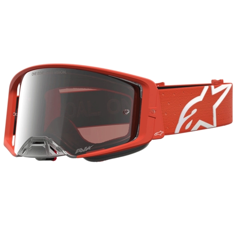 Motokrosové okuliare Alpinestars Supertech Vesta oranžovo-strieborné