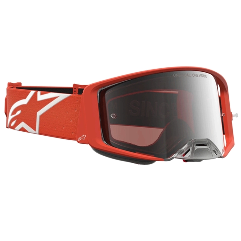 Motokrosové okuliare Alpinestars Supertech Vesta oranžovo-strieborné