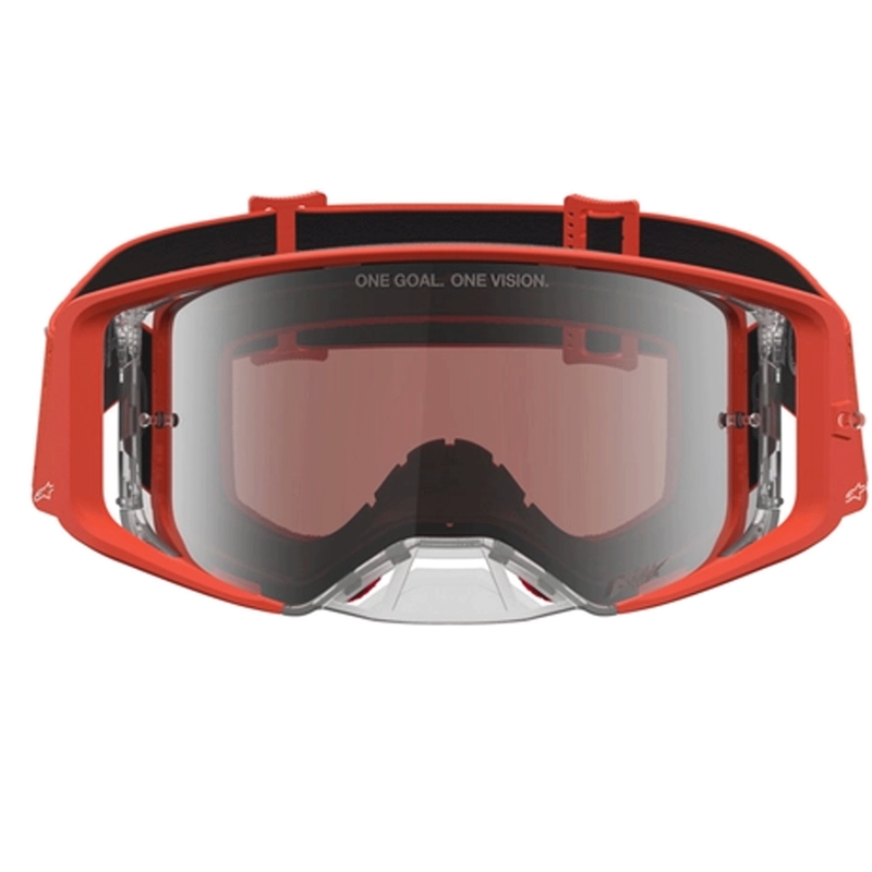 Motokrosové okuliare Alpinestars Supertech Vesta oranžovo-strieborné