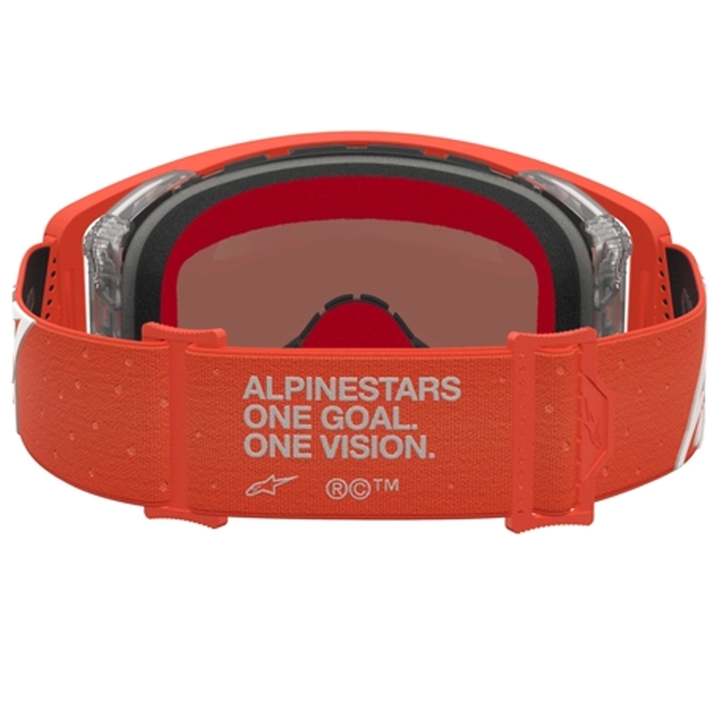 Motokrosové okuliare Alpinestars Supertech Vesta oranžovo-strieborné