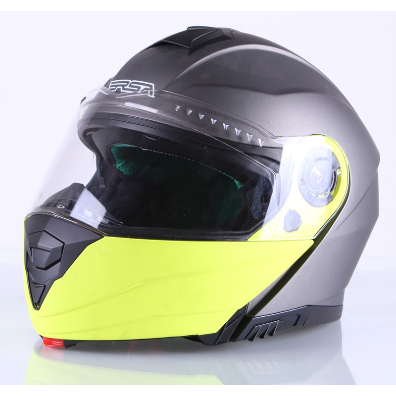 Vyklápacia prilba na motocykel RSA Titanos šedo-fluo žltá výpredaj