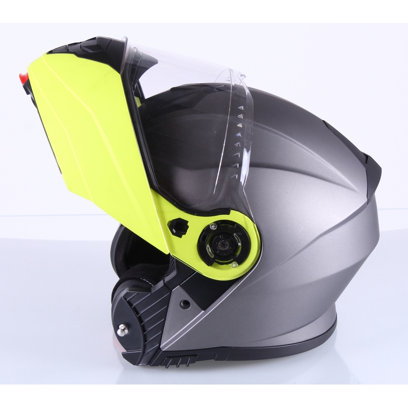 Vyklápacia prilba na motocykel RSA Titanos šedo-fluo žltá výpredaj