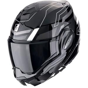 Preklápacia helma na motorku Scorpion EXO-TECH EVO CONQUER čierno-biela - II. akosť