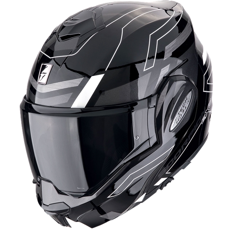 Preklápacia helma na motorku Scorpion EXO-TECH EVO CONQUER čierno-biela - II. akosť