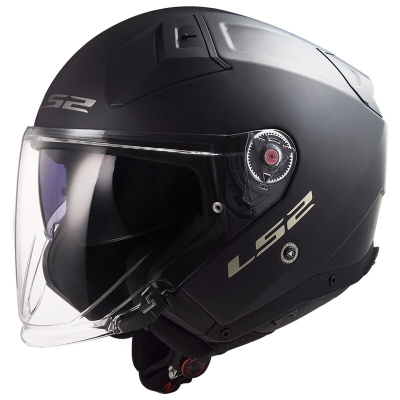 Otvorená prilba na motorku LS2 OF603 Infinity II Solid čierna matná - II. akosť