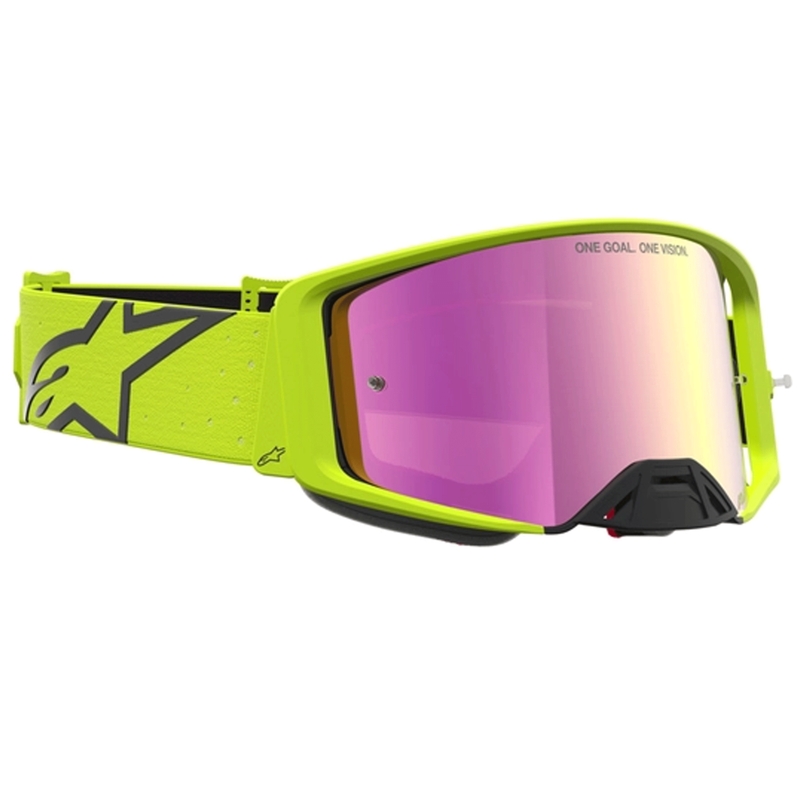 Motokrosové okuliare Alpinestars Supertech Vesta fluo-žlto-čierne