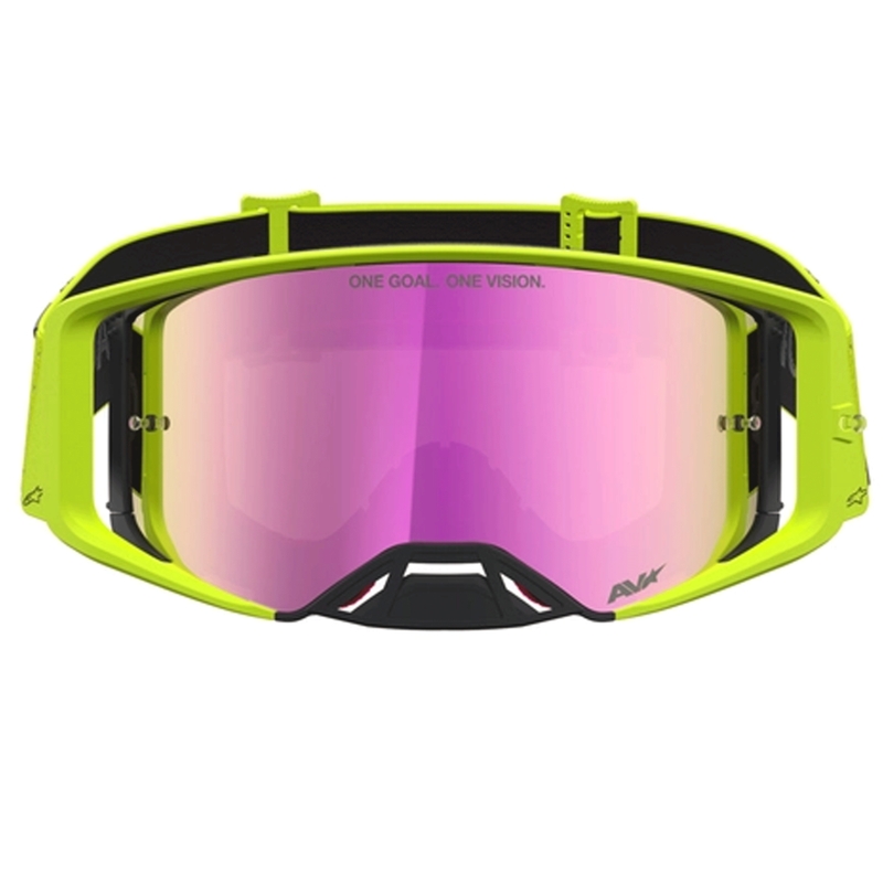 Motokrosové okuliare Alpinestars Supertech Vesta fluo-žlto-čierne