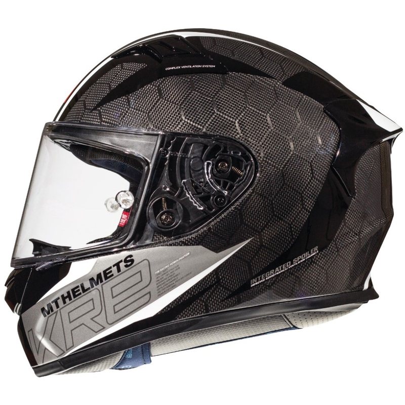 Integrálna prilba na motocykel MT Kre Snake Carbon 2.0 čierno biela výpredaj
