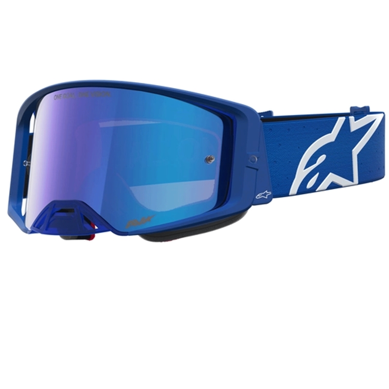 Motokrosové okuliare Alpinestars Supertech Vesta modro-biele