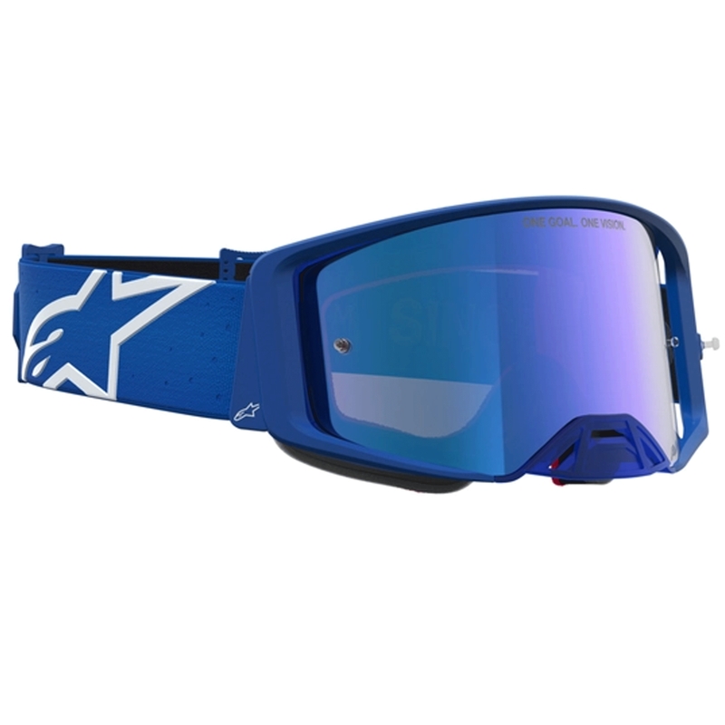 Motokrosové okuliare Alpinestars Supertech Vesta modro-biele