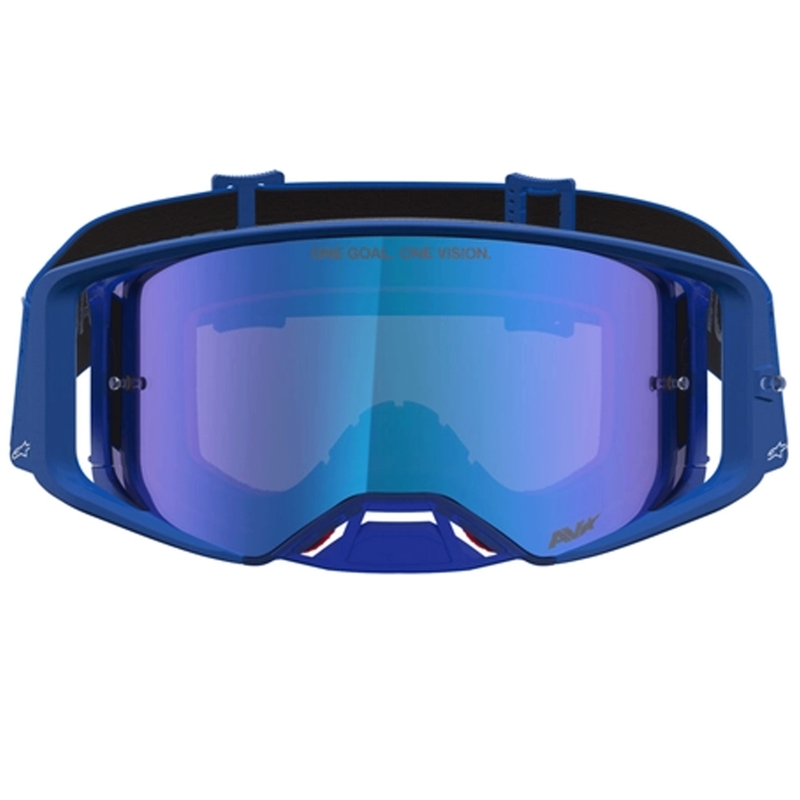 Motokrosové okuliare Alpinestars Supertech Vesta modro-biele