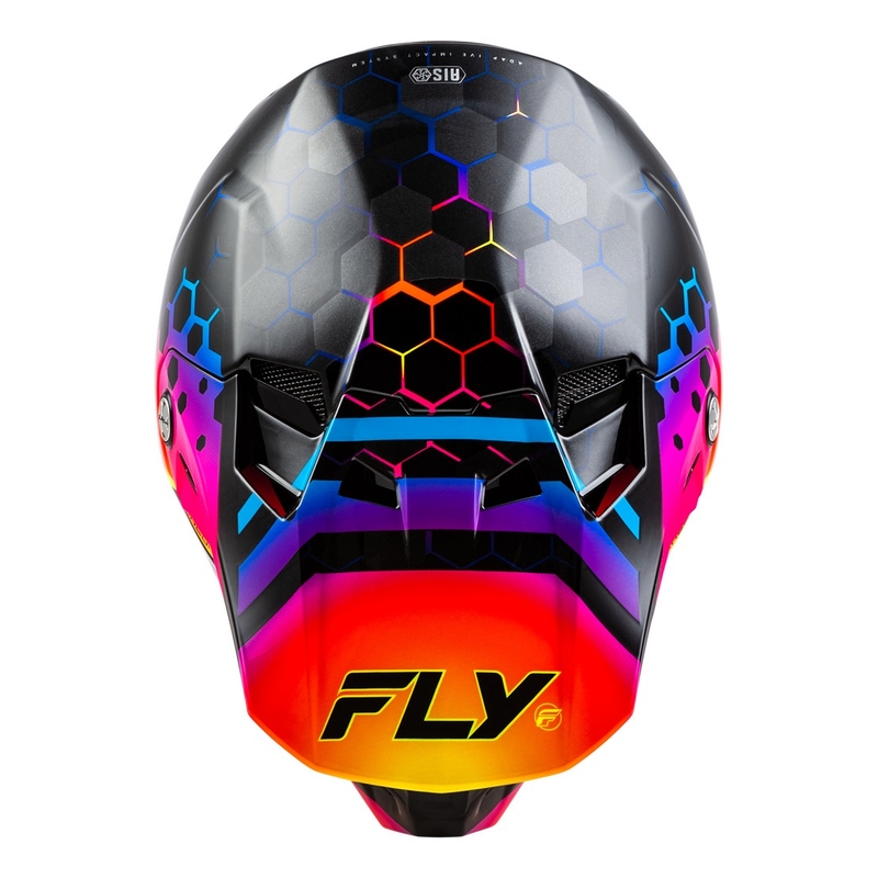 Motokrosová prilba FLY Racing Formula CC Tektonic čierno-žlto-ružová - II. akosť