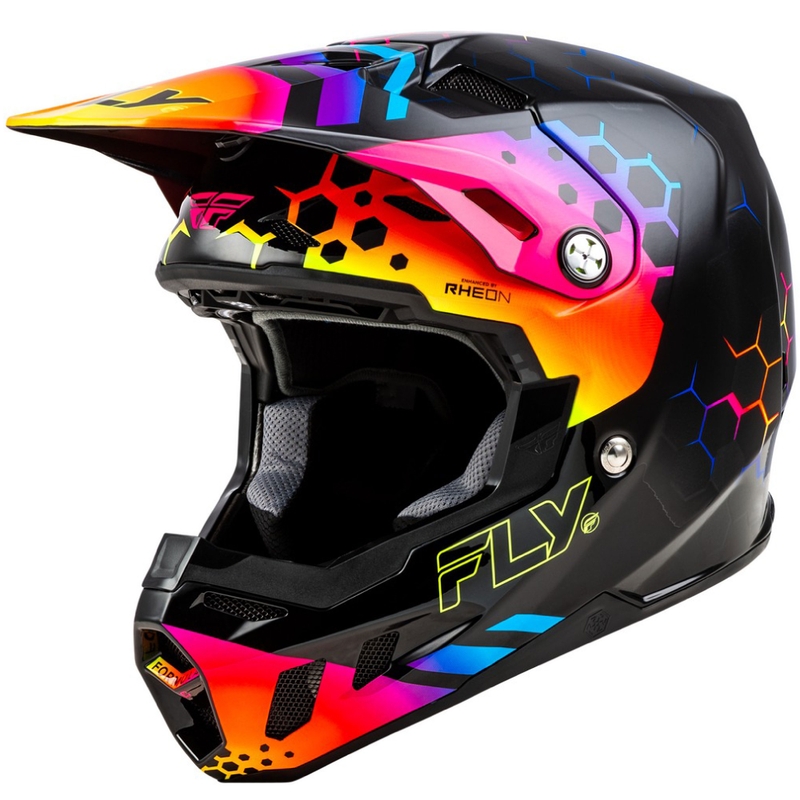 Motokrosová prilba FLY Racing Formula CC Tektonic čierno-žlto-ružová - II. akosť