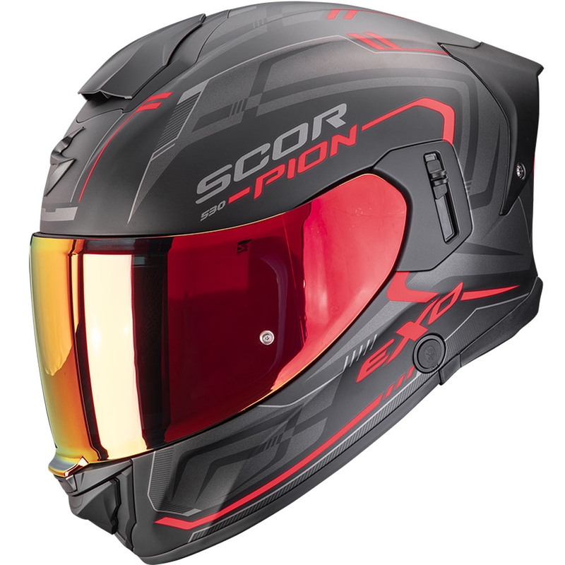 Integrálna helma na motorku Scorpion EXO-530 Air Slope matná čierno-červená - II. akosť