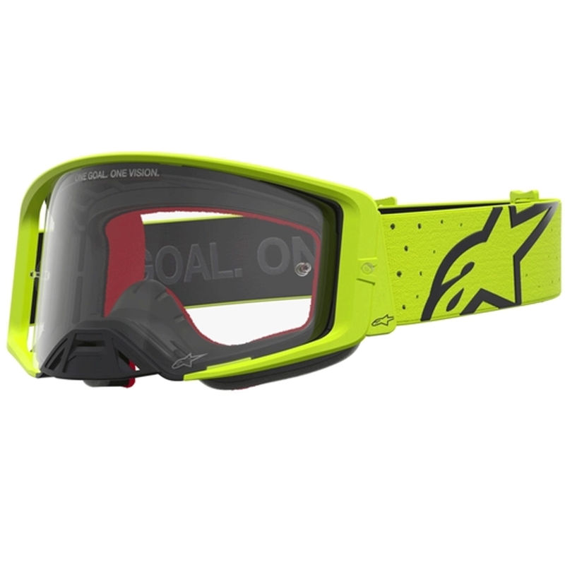 Motokrosové okuliare Alpinestars Supertech Vesta fluo žlto-čierna (číre plexi)
