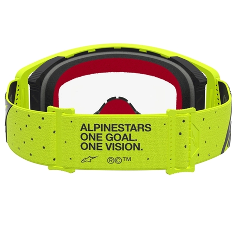 Motokrosové okuliare Alpinestars Supertech Vesta fluo žlto-čierna (číre plexi)