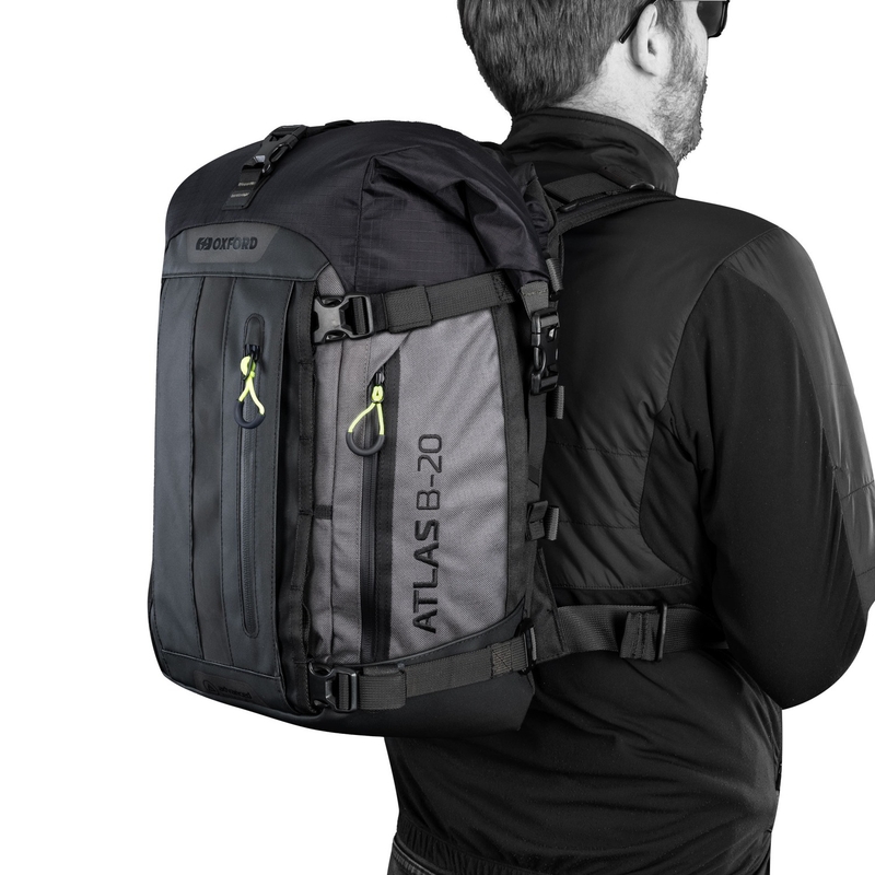 Moto taška Oxford Atlas B-20 Advanced Backpack 20 l šedá - II. akosť