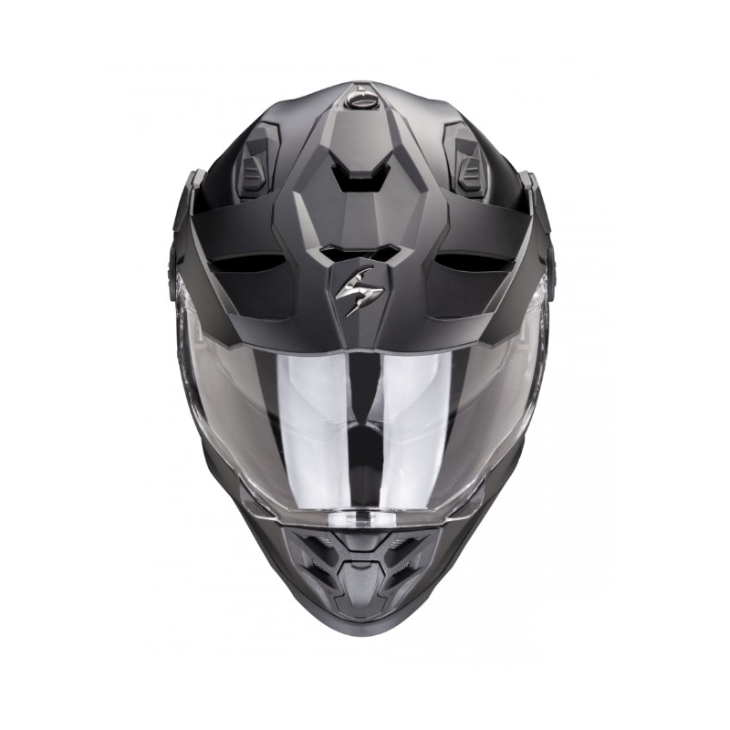 Enduro prilba na motocykel SCORPION ADF-9000 AIR Solid perleťově černá matná - II. akosť
