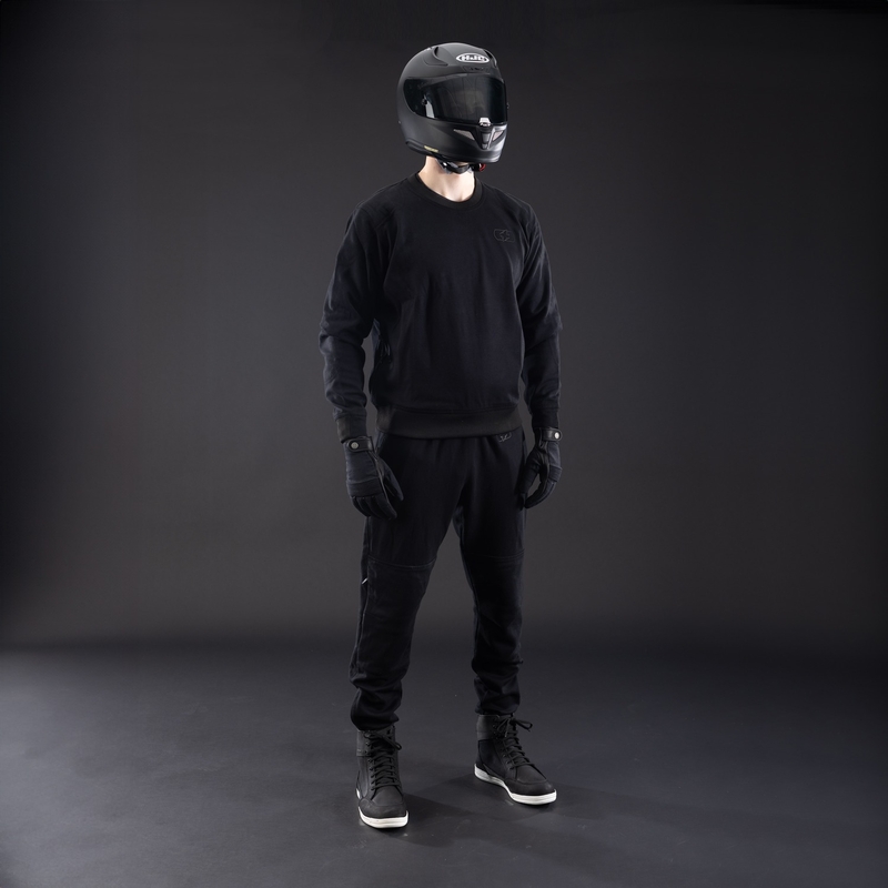 Mikina na motorku Oxford Armoulite AA Sweatshirt čierna