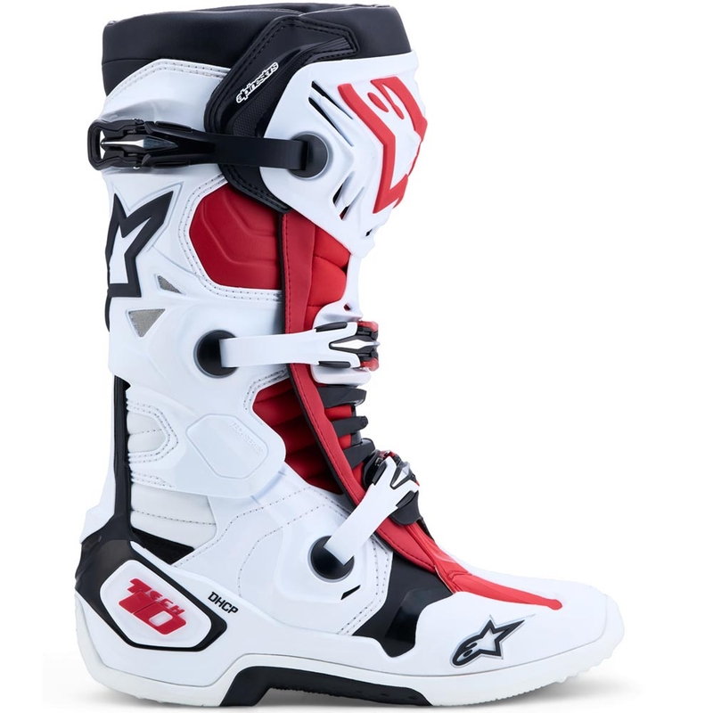 Motokrosové topánky Alpinestars TECH 10 bielo-čierno-červené