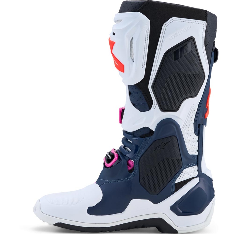 Motokrosové topánky Alpinestars TECH 10 Supervented tmavo modro-bielo-čierno-fialové