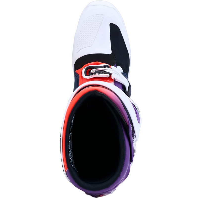 Motokrosové topánky Alpinestars TECH 7 fialovo-bielo-tmavo modro-fluo červené