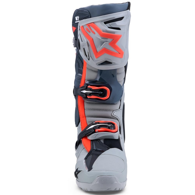 Topánky na motorku Alpinestars Tech 10 Enduro šedo-tmavo šedo-fluo červené