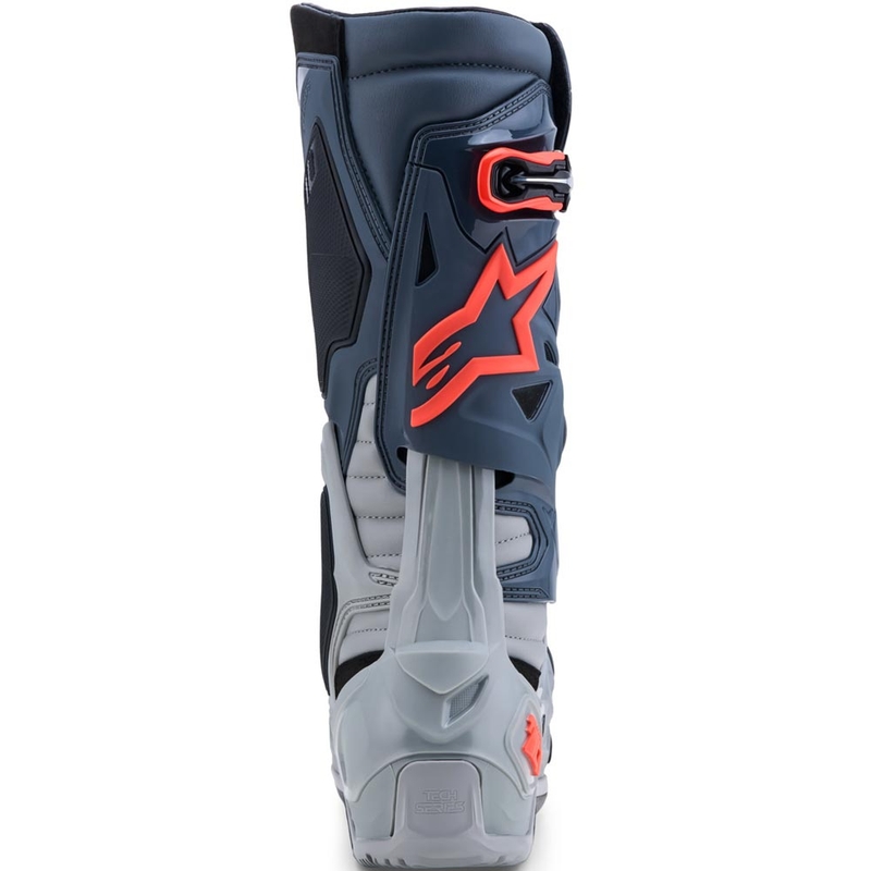 Topánky na motorku Alpinestars Tech 10 Enduro šedo-tmavo šedo-fluo červené