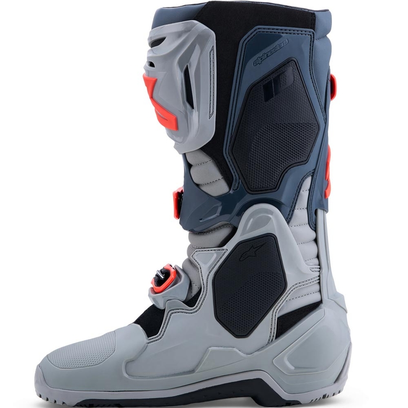 Topánky na motorku Alpinestars Tech 10 Enduro šedo-tmavo šedo-fluo červené