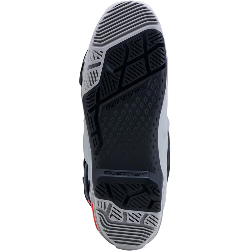 Topánky na motorku Alpinestars Tech 10 Enduro šedo-tmavo šedo-fluo červené