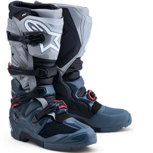 Topánky na motorku Alpinestars TECH 7 Enduro Drystar tmavo šedo-svetlo šedo-červené