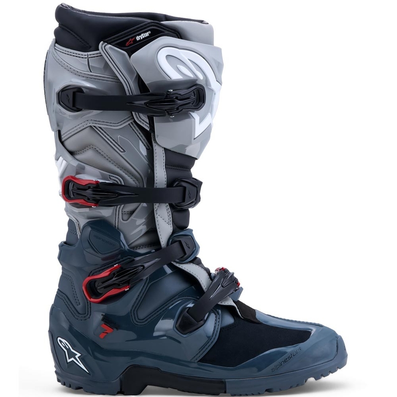 Topánky na motorku Alpinestars TECH 7 Enduro Drystar tmavo šedo-svetlo šedo-červené