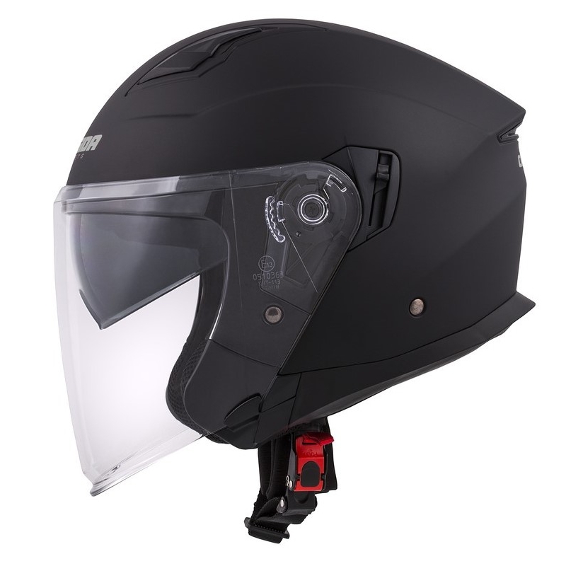 Otvorená prilba na motocykel Cassida Jet Tech čierna matná