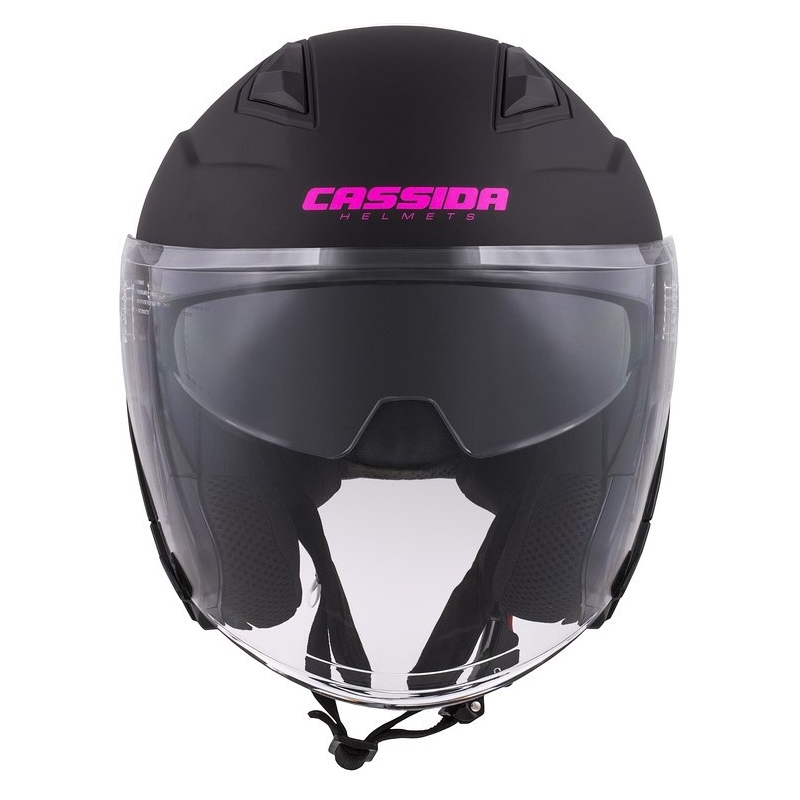 Otvorená prilba na motocykel Cassida Jet Tech čierno-ružová