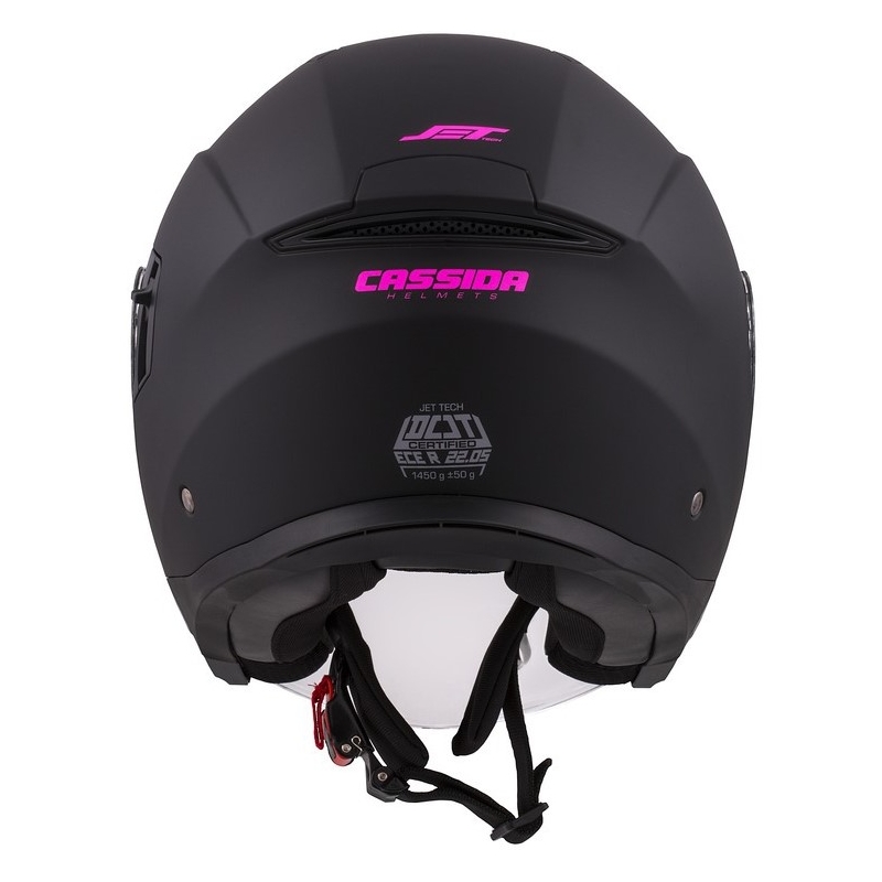 Otvorená prilba na motocykel Cassida Jet Tech čierno-ružová