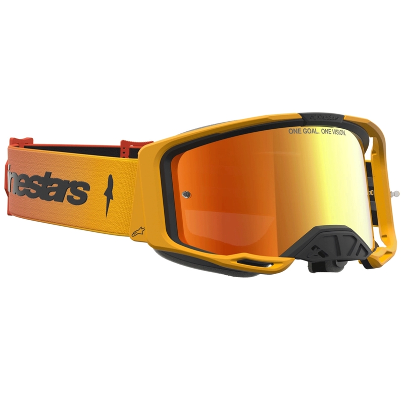 Motokrosové okuliare Alpinestars Vision 8 Amber žlto-červeno-čierne