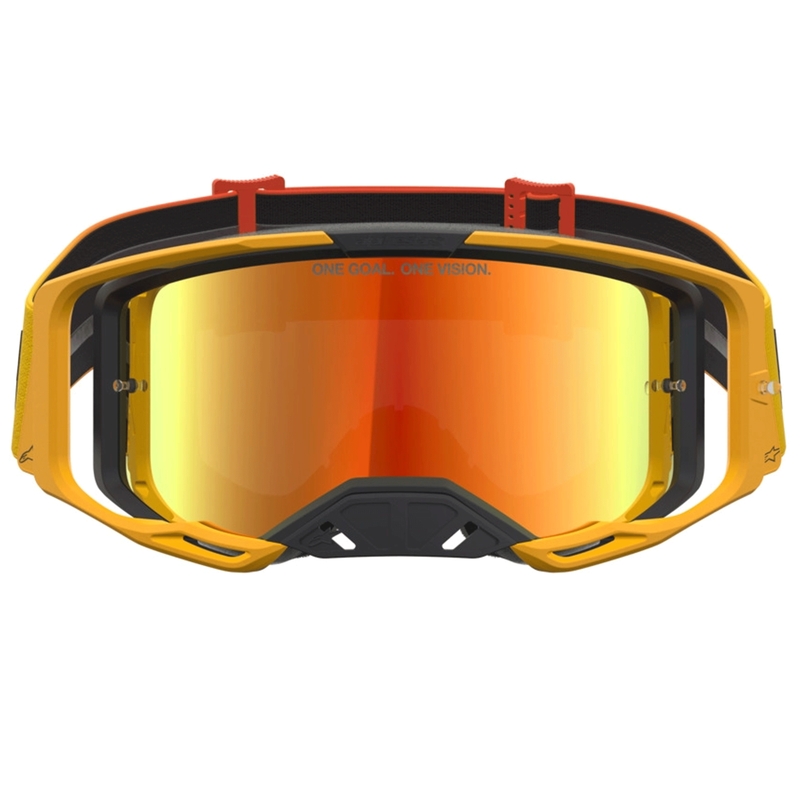 Motokrosové okuliare Alpinestars Vision 8 Amber žlto-červeno-čierne