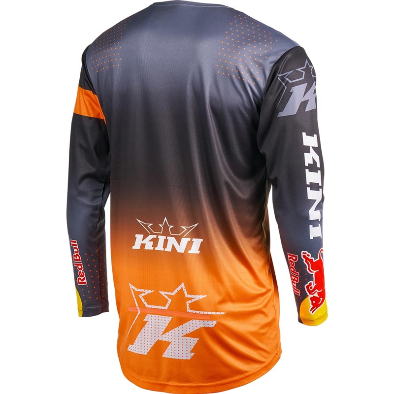 Motokrosový dres KINI Red Bull 2.0 MXC sivo-oranžový
