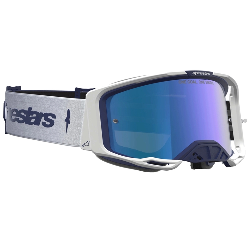 Motokrosové okuliare Alpinestars Vision 8 Amber modro-biele