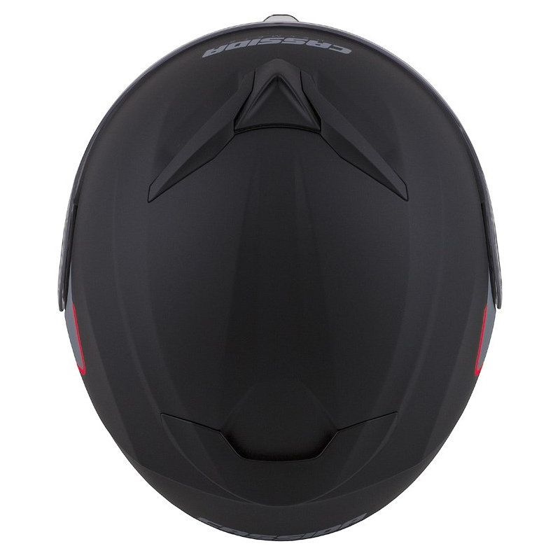 Odklápacia prilba na motocykel Cassida Compress 2.0 Refraction čierno-šedo-červená