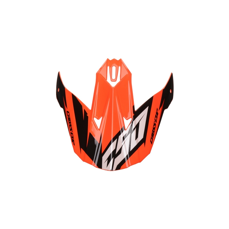 Šilt pre prilbu Cassida Cross Cup Two čierno-bielo-šedo-fluorescenčno oranžový výpredaj