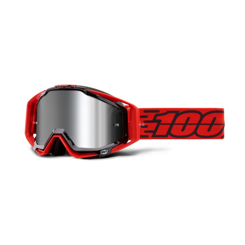 Motokrosové okuliare 100 % RACECRAFT PLUS Toro (strieborné - zrkadlové plexisklo)
