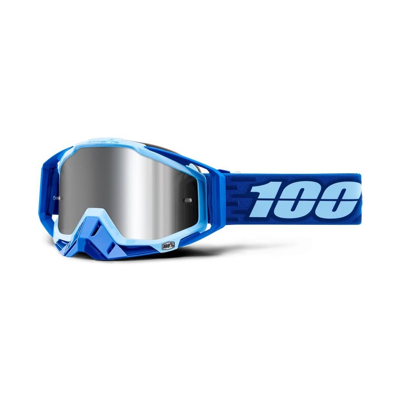 Motokrosové okuliare 100 % RACECRAFT PLUS Rodion (strieborné - zrkadlové plexisklo)